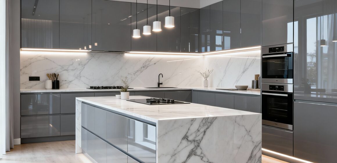 leaderjudgement Grey & White Kitchen Perfection: The Ultimate Acrylic Cabinet Makeover