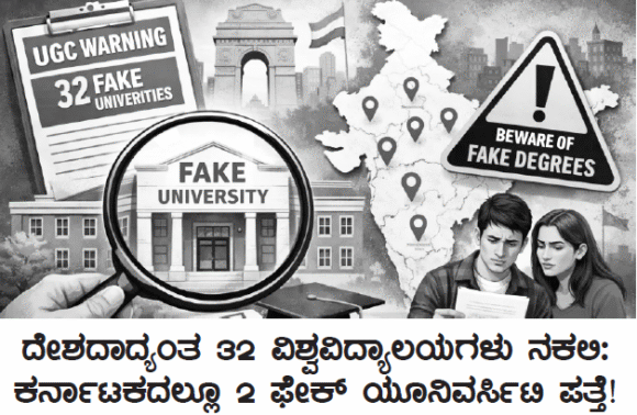 ದೇಶದಾದ್ಯಂತ ೩೨ ವಿಶ್ವವಿದ್ಯಾಲಯಗಳು ನಕಲಿ: ಕರ್ನಾಟಕದಲ್ಲೂ ೨ ಫೇಕ್ ಯೂನಿವರ್ಸಿಟಿ ಪತ್ತೆ!